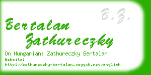 bertalan zathureczky business card